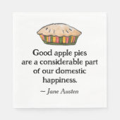 本好きジェーン・オースティン文学引用文ハンドドローパイ スタンダードランチョンナプキン (正面)