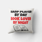 本好きハープ奏者 クッション (裏面)