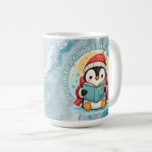 本好きペンギンの冒険 ラージ コーヒー ティーマグ コーヒーマグカップ (正面右)