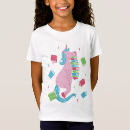 本好きユニコーンTシャツデザイン Tシャツ