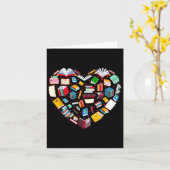 本好き司書教師 本が好きな本 ハートV カード (黄色い花)