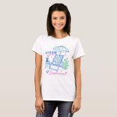 本好き女子の夏のビーチバケーションリーダー Tシャツ (正面フル)