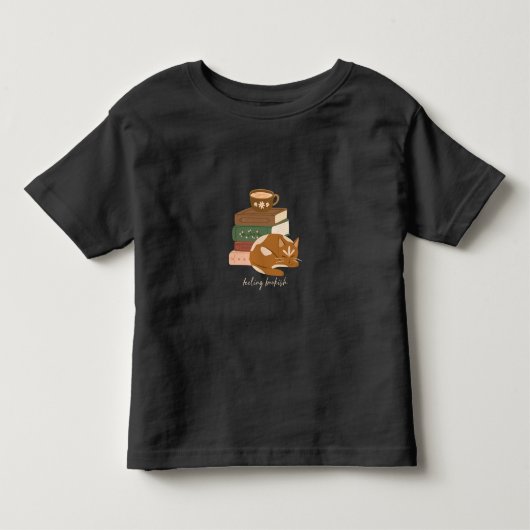 本好き猫 トドラーTシャツ (正面)