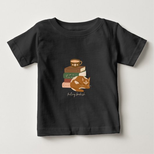 本好き猫 ベビーTシャツ (正面)