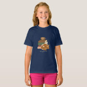 本好き猫 Tシャツ (正面フル)