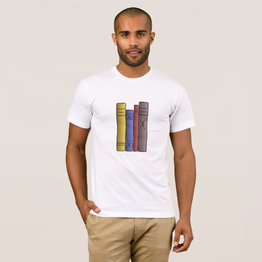 本好き男性用Tシャツ Tシャツ (正面フル)