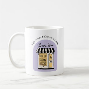 本好き私が本がある場所へ コーヒーマグカップ