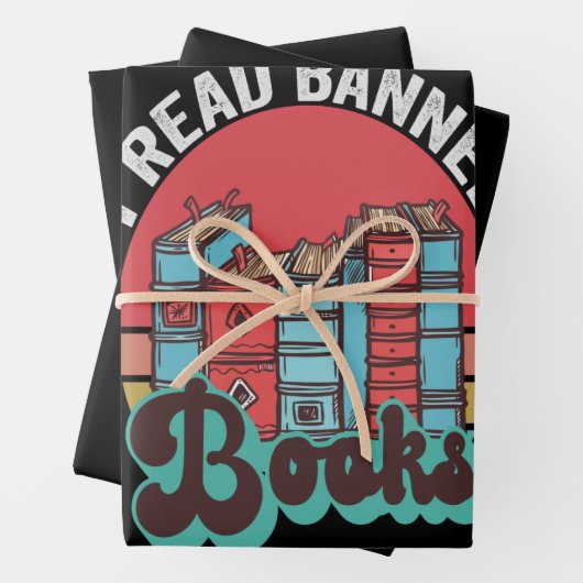本好き読のヴィンテージギフトをおもしろい禁止した ラッピングペーパーシート (インサイチュ)