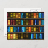 本好き・司書カラフル本棚 ポストカード (正面/裏面)
