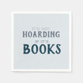 本好きIt's Books Blueもしを保存しない スタンダードカクテルナプキン (正面)