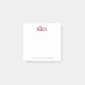 本好パーソナライズされたき用文房具水彩画 ポストイット (正面)