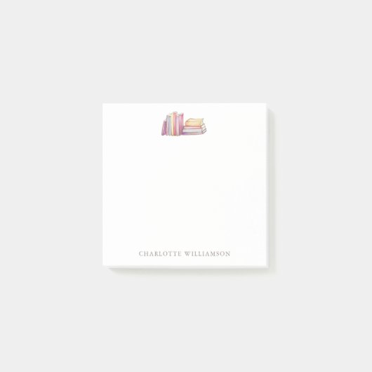 本好パーソナライズされたき用文房具水彩画 ポストイット (正面)