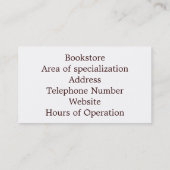 本屋の名刺 名刺 (裏面)