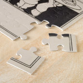 本屋の女性、「イエローブック」coのためのデザイン ジグソーパズル (側面)