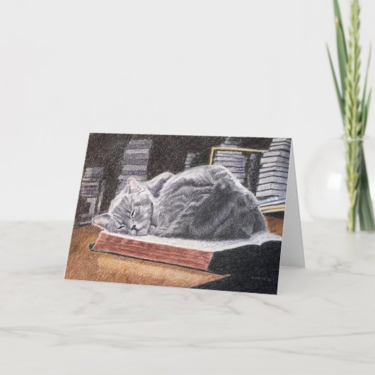 本屋の猫 サンキューカード (正面)