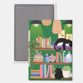 本屋の猫 マグネット (正面/裏面)