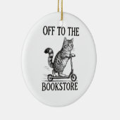 本屋へ 読書虫 セラミックオーナメント (右)