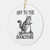 本屋へ 読書虫 セラミックオーナメント (左)