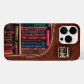 本屋リーダー本書愛好家ブックワーム iPhoneケース (裏面横)