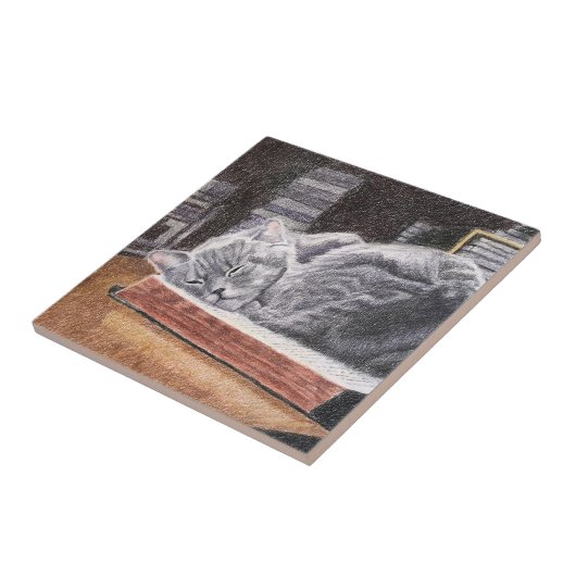 本屋猫 タイル (側面)