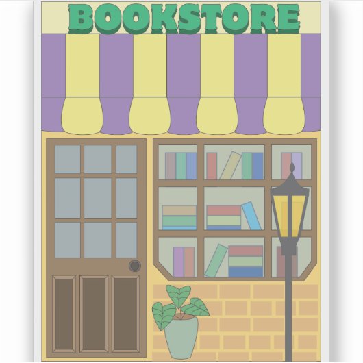 本屋 シール (正面)