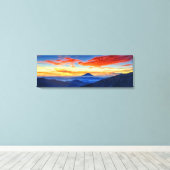 本州の山富士の絶景スポット キャンバスプリント (インサイチュ (ウッドフロア))