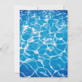 本当だぜ、誕生日の少年！ピザとプールのパーティー 招待状 (裏面)