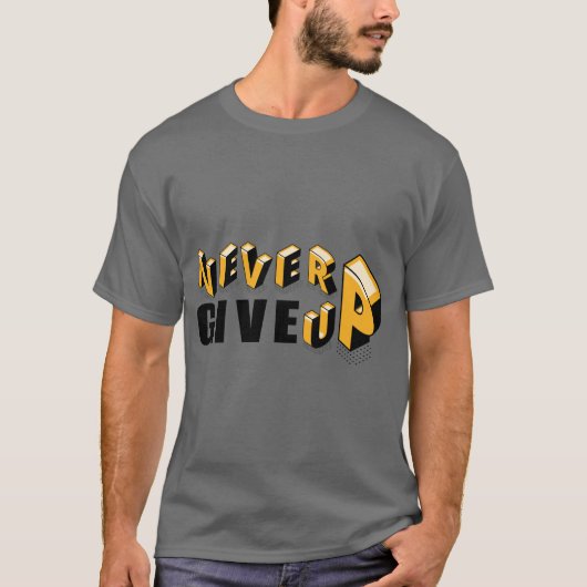 本当で決して上に与えない、3次元 Tシャツ (正面)