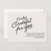 本当にあなたに感謝しています ポストカード (正面/裏面)