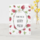 本当にありがとうベリーのイチゴ カード (黄色い花)