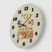 本当にありがとう巡礼者および先住民の感謝祭の饗宴 ラージ壁時計 (傾斜)