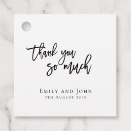 本当にありがとう/あなたの名前とメッセージ結婚の フェイバータグ