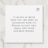 本当にありがとう/あなたの名前とメッセージ結婚の フェイバータグ (裏面)