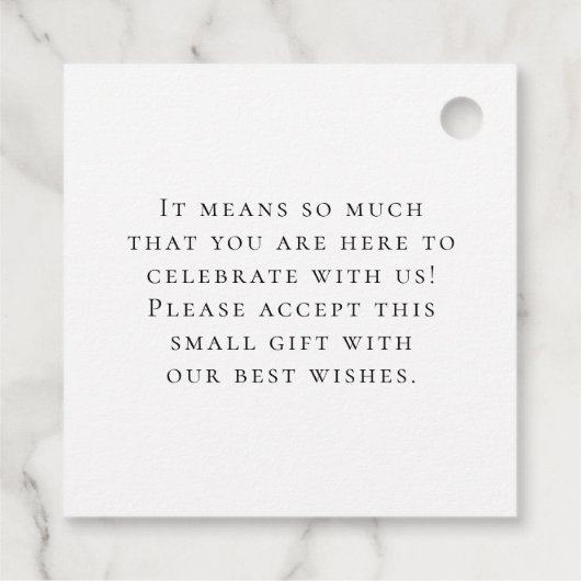 本当にありがとう/あなたの名前とメッセージ結婚の フェイバータグ (裏面)