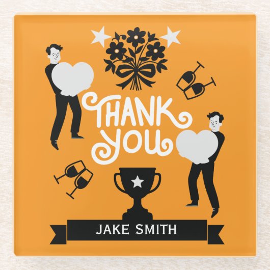 本当にありがとう ガラスコースター (正面)