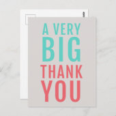 本当にありがとう | モダンターコイズコーラルカワイイ ポストカード (正面/裏面)