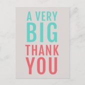 本当にありがとう | モダンターコイズコーラルカワイイ ポストカード (正面)