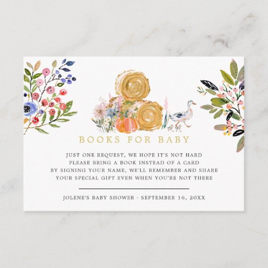 本当にありがとう | 秋の赤ちゃんシャワー エンクロージャーカード (正面)