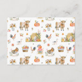 本当にありがとう | 秋の赤ちゃんシャワー エンクロージャーカード (裏面)