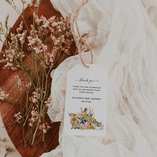本当にありがとう | 秋ベビーシャワー ギフトタグ