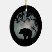 本当にかわいらしクマと月のクリスマス装飾 セラミックオーナメント (右)