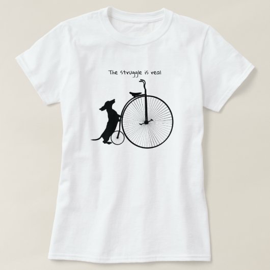 本当につらいダックスフントTシャツ Tシャツ (デザイン正面)