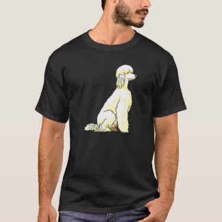 本当にふわふわの白いプードル犬 Tシャツ