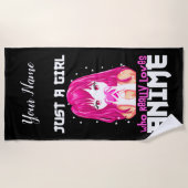 本当にアニメが大好きな女の子 ビーチタオル (正面)