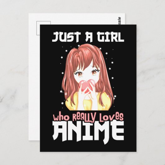 本当にアニメが大好きな女の子 ポストカード (正面/裏面)