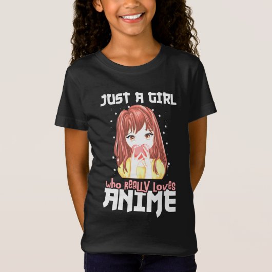 本当にアニメが大好きな女の子 Tシャツ (正面)