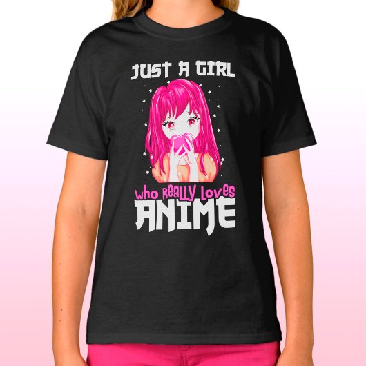 本当にアニメが大好きな女の子 Tシャツ