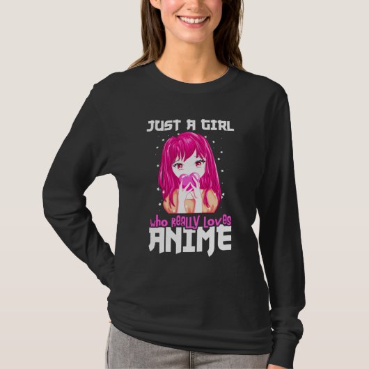 本当にアニメが大好きな女の子 Tシャツ (正面)