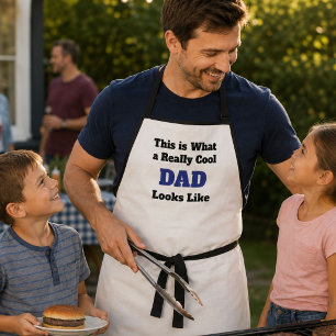 本当にカッコいいパパはBBQみたい エプロン 名前入れ