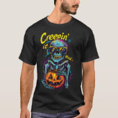 本当にクリーピー - 楽しいハロウィンのスケルトン Tシャツ (正面)
